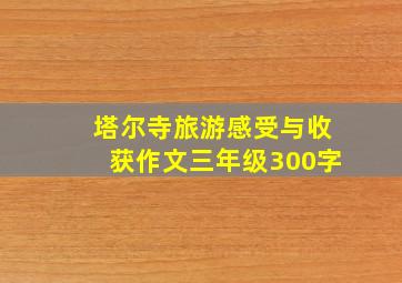 塔尔寺旅游感受与收获作文三年级300字