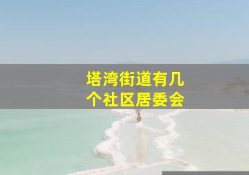 塔湾街道有几个社区居委会