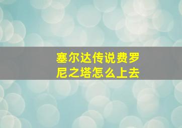 塞尔达传说费罗尼之塔怎么上去