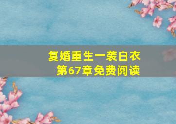 复婚重生一袭白衣第67章免费阅读