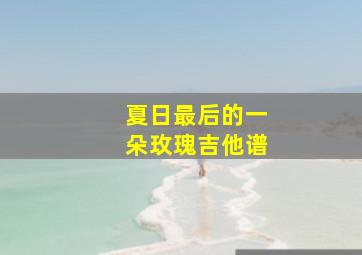 夏日最后的一朵玫瑰吉他谱