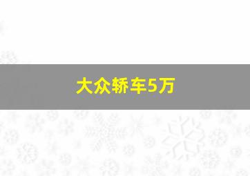 大众轿车5万