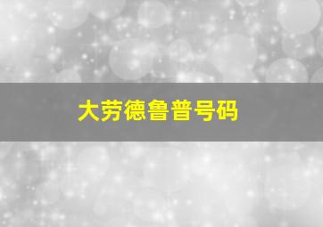 大劳德鲁普号码