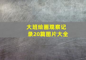 大班绘画观察记录20篇图片大全