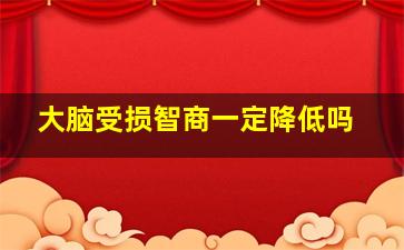 大脑受损智商一定降低吗