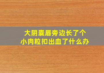 大阴囊唇旁边长了个小肉粒扣出血了什么办