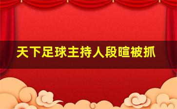 天下足球主持人段暄被抓