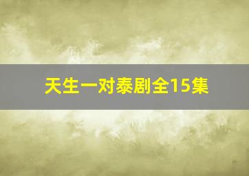 天生一对泰剧全15集