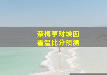 奈梅亨对埃因霍温比分预测