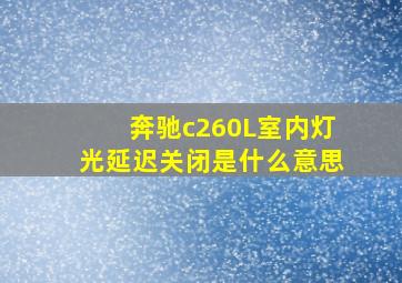 奔驰c260L室内灯光延迟关闭是什么意思