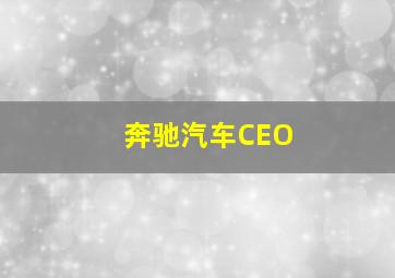 奔驰汽车CEO