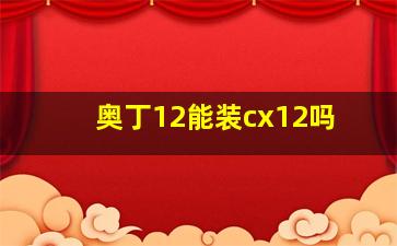 奥丁12能装cx12吗