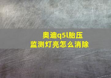 奥迪q5l胎压监测灯亮怎么消除