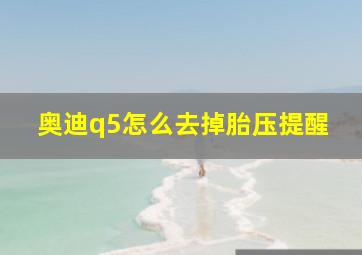 奥迪q5怎么去掉胎压提醒