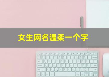 女生网名温柔一个字