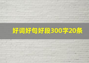 好词好句好段300字20条