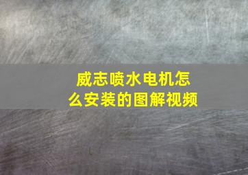 威志喷水电机怎么安装的图解视频