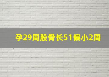 孕29周股骨长51偏小2周