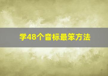 学48个音标最笨方法