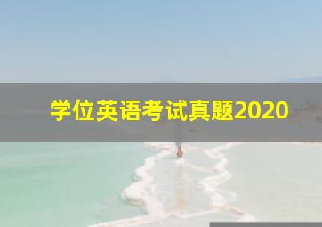 学位英语考试真题2020