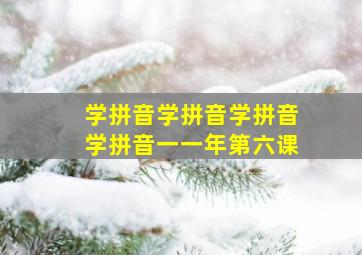 学拼音学拼音学拼音学拼音一一年第六课