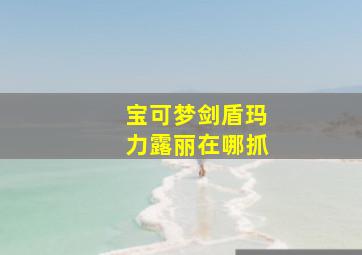 宝可梦剑盾玛力露丽在哪抓