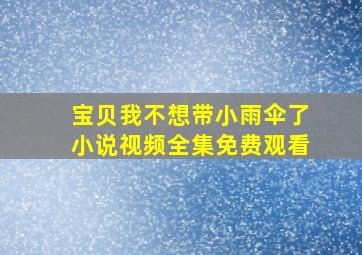 宝贝我不想带小雨伞了小说视频全集免费观看