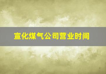 宣化煤气公司营业时间