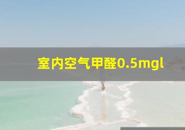 室内空气甲醛0.5mgl