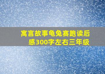 寓言故事龟兔赛跑读后感300字左右三年级