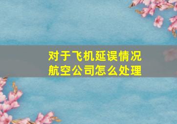 对于飞机延误情况航空公司怎么处理