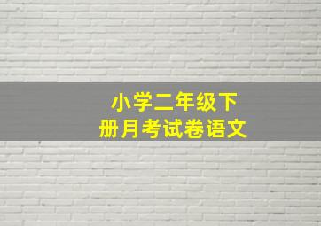 小学二年级下册月考试卷语文