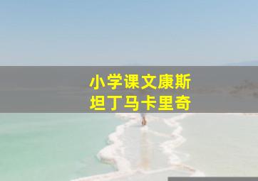 小学课文康斯坦丁马卡里奇