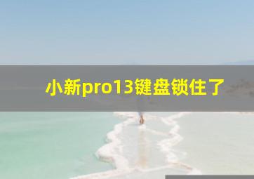 小新pro13键盘锁住了