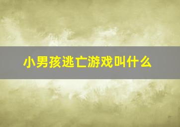 小男孩逃亡游戏叫什么