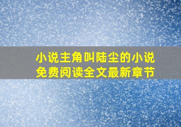 小说主角叫陆尘的小说免费阅读全文最新章节