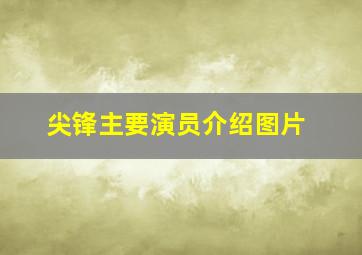 尖锋主要演员介绍图片