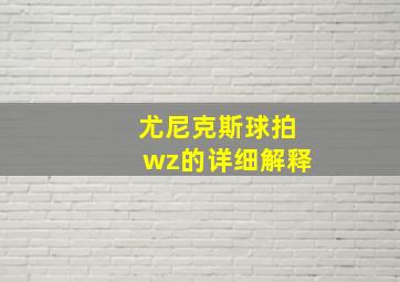 尤尼克斯球拍wz的详细解释