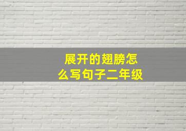 展开的翅膀怎么写句子二年级