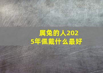 属兔的人2025年佩戴什么最好