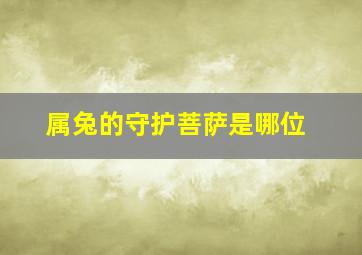 属兔的守护菩萨是哪位