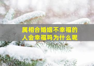 属相合婚姻不幸福的人会幸福吗为什么呢