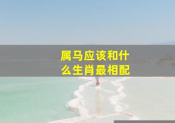 属马应该和什么生肖最相配