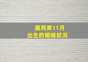 属鸡男11月出生的婚姻状况