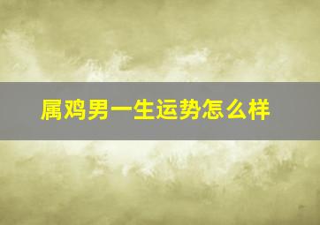 属鸡男一生运势怎么样