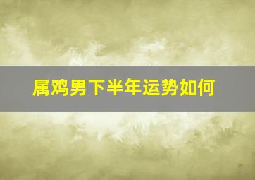 属鸡男下半年运势如何