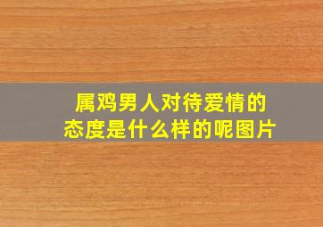 属鸡男人对待爱情的态度是什么样的呢图片