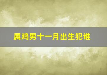 属鸡男十一月出生犯谁