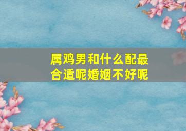 属鸡男和什么配最合适呢婚姻不好呢