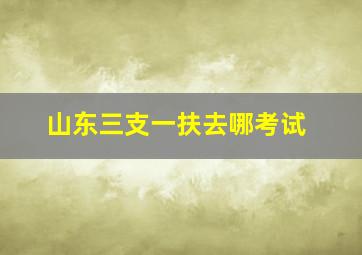 山东三支一扶去哪考试